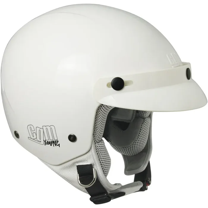 Casco Demi-Jet per Bambini con Frontino CGM Cuba 204A Bianco