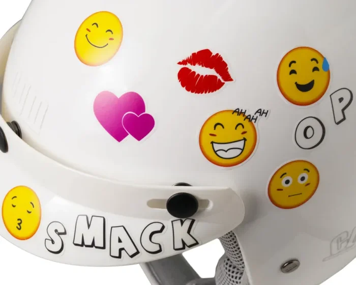 Casco Demi-Jet per Bambini con Frontino CGM Cuba Smile 204S Bianco - immagine 2