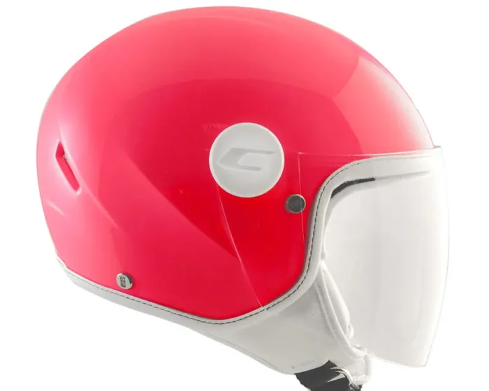 Casco Demi-Jet per Bambini Visiera Lunga CGM Magic Mono 205A Rosa Fluo Varie Misure - immagine 3