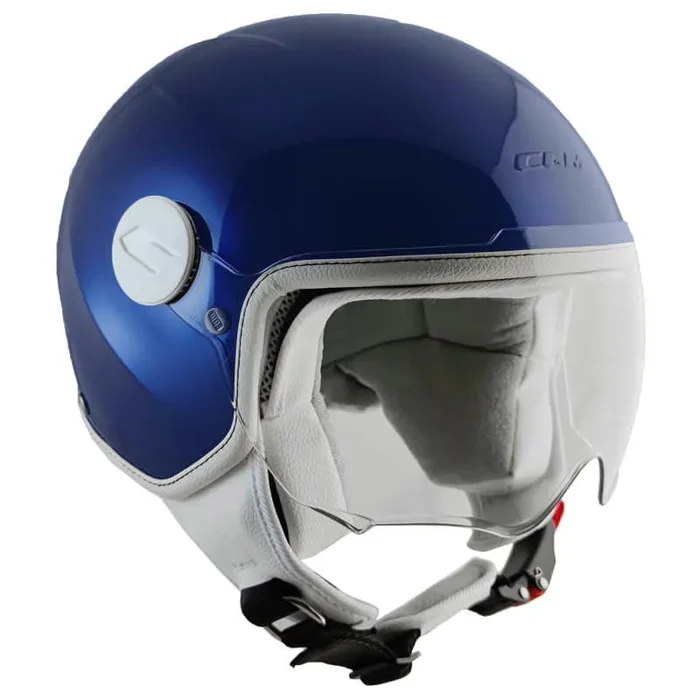 Casco Demi-Jet per Bambini Visiera Sagomata CGM Magic Smile 205S Blu Metallizzato Varie Misure - immagine 2