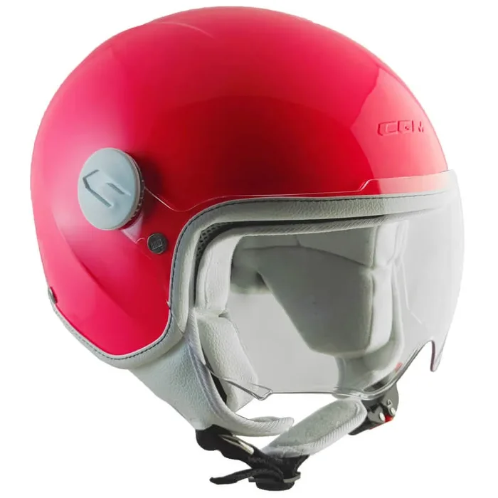 Casco Demi-Jet per Bambini Visiera Sagomata CGM Magic Smile 205S Rosa Fluo Varie Misure - immagine 2