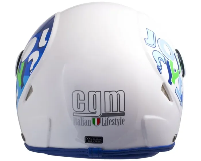Casco Demi-Jet per Bambini Visiera Sagomata CGM Sport 205G Azzurro Metal Varie Misure Vendita calda online - immagine 2