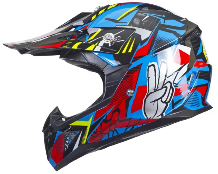 Casco Integrale per Bambino da Moto Cross CGM 209G Winner Azzurro Varie Misure - immagine 2
