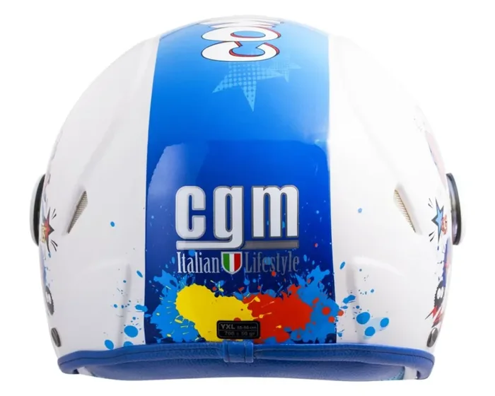 Casco Jet per Bambini Visiera Lunga CGM Comics 206G Blu Vendita calda - immagine 2