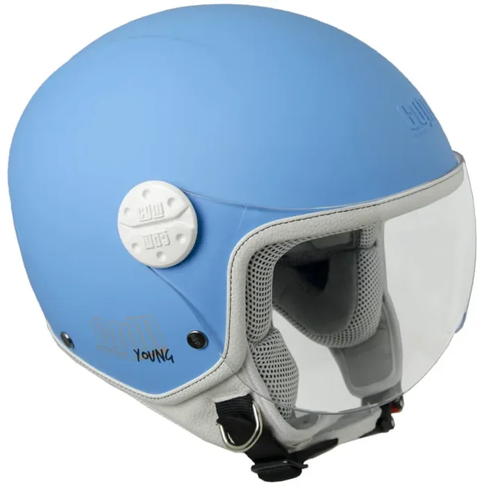 Casco Jet per Bambini Visiera Sagomata CGM Havana 205A Azzurro Opaco Vendita calda