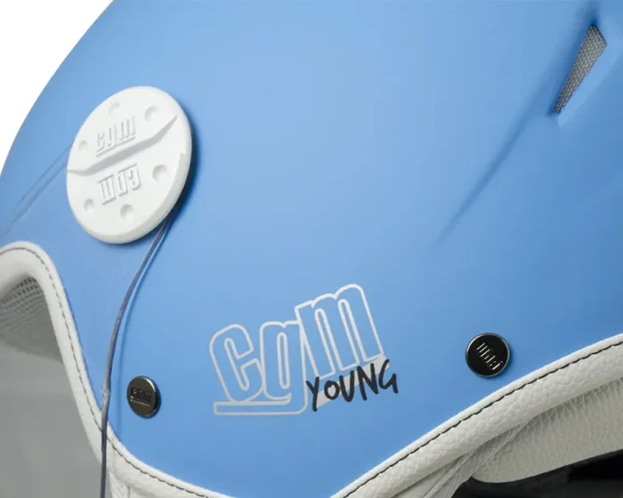 Casco Jet per Bambini Visiera Sagomata CGM Havana 205A Azzurro Opaco Vendita calda - immagine 3