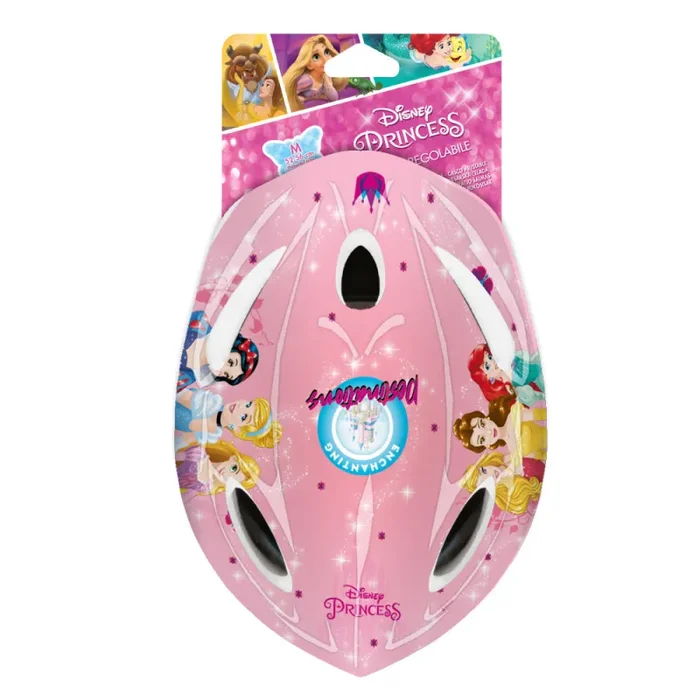 Casco per Bambina Misura 52-56 cm con Fori di Aerazione con Licenza Disney Princess - immagine 2