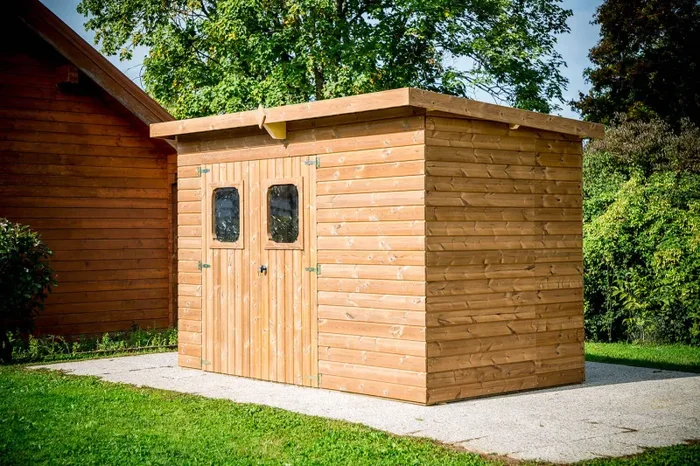 Casetta Box da Giardino 2,76×1,8 m Senza Pavimento in Legno Picea Massello 19mm Tetto in Acciaio Theora - immagine 2