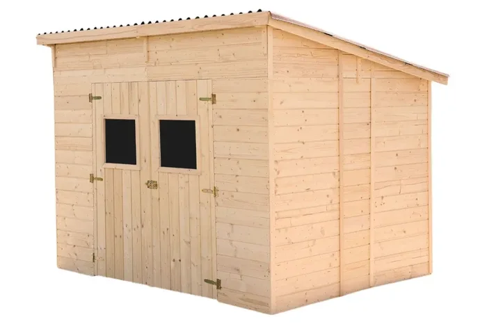 Casetta Box da Giardino 2,8×2 m Senza Pavimento in Legno Picea Massello 16mm Eden Vendita calda online