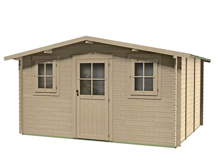 Casetta Box da Giardino 398x296x193-229A cm Lione Express in Legno di Abete PEFC