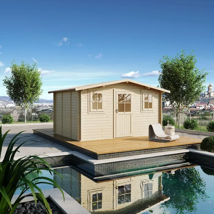 Casetta Box da Giardino 398x296x193-229A cm Lione Express in Legno di Abete PEFC - immagine 2