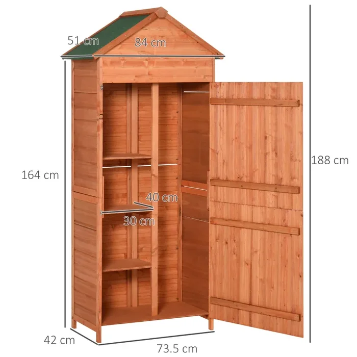 Casetta Box da Giardino in Legno Naturale 89×50 cm - immagine 3