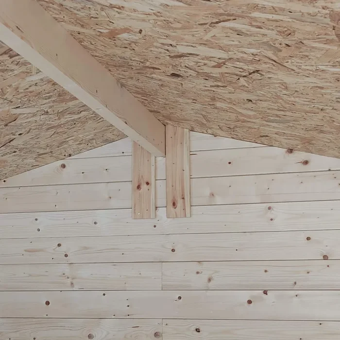 Casetta Box da Giardino per Attrezzi 178×218 cm con Porta Finestrata in Legno Naturale - immagine 3