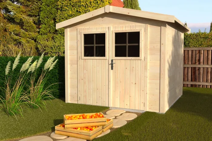 Casetta Box da Giardino per Attrezzi 2,63×2,50m Senza Pavimento in Legno Abete 19mm Mano-WS15-040 - immagine 2