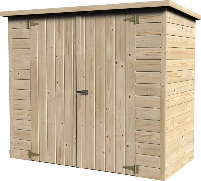 Casetta Box da Giardino per Bici e Secchi Differenziata 1,93×0,98m Senza Pavimento in Legno Abete 12mm Bike Box