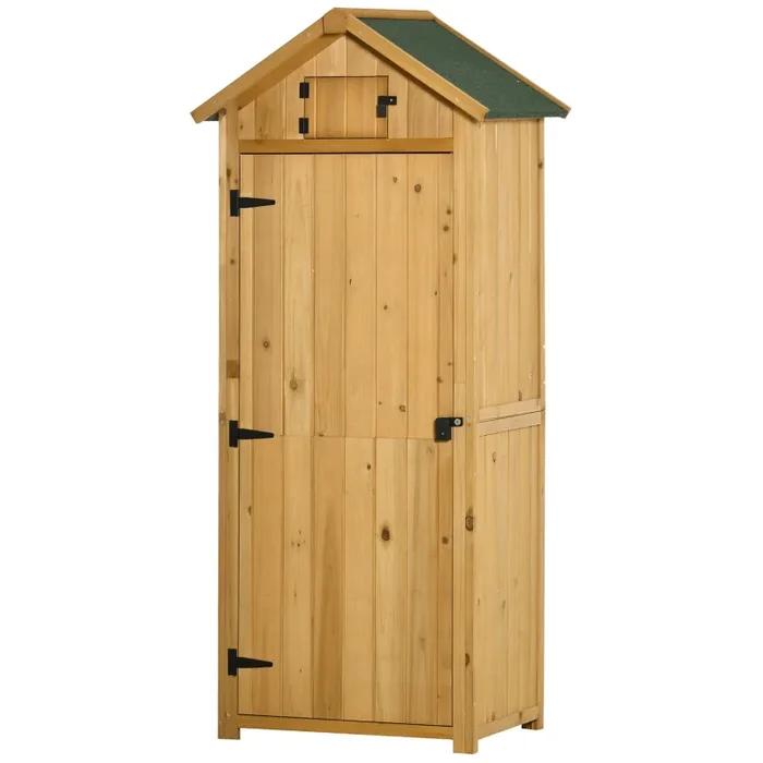 Casetta Box da Giardino Porta Utensili 77×54,2×179 cm in Legno Impermeabile Giallo