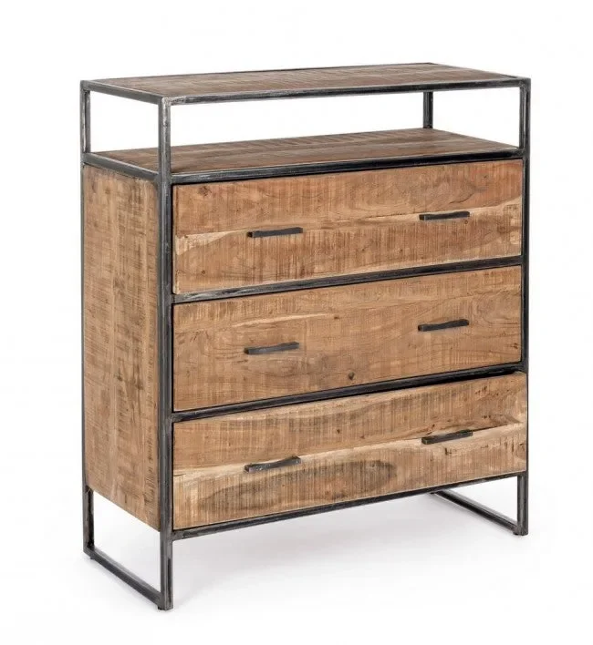 Cassettiera 3 Cassetti 90x40x105h cm Elmer