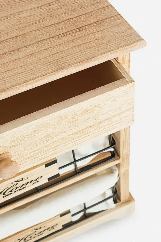 Cassettiera 3 Cassetti Home Deluxe 37×27 in Legno - immagine 2