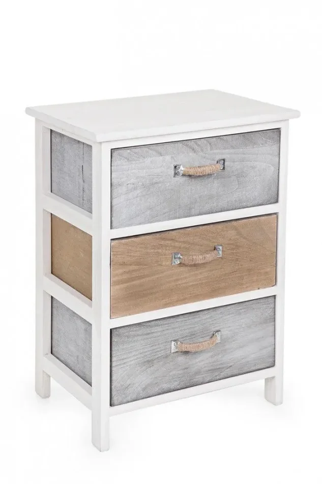 Cassettiera 3 Cassetti Meredith 40×29 in Legno