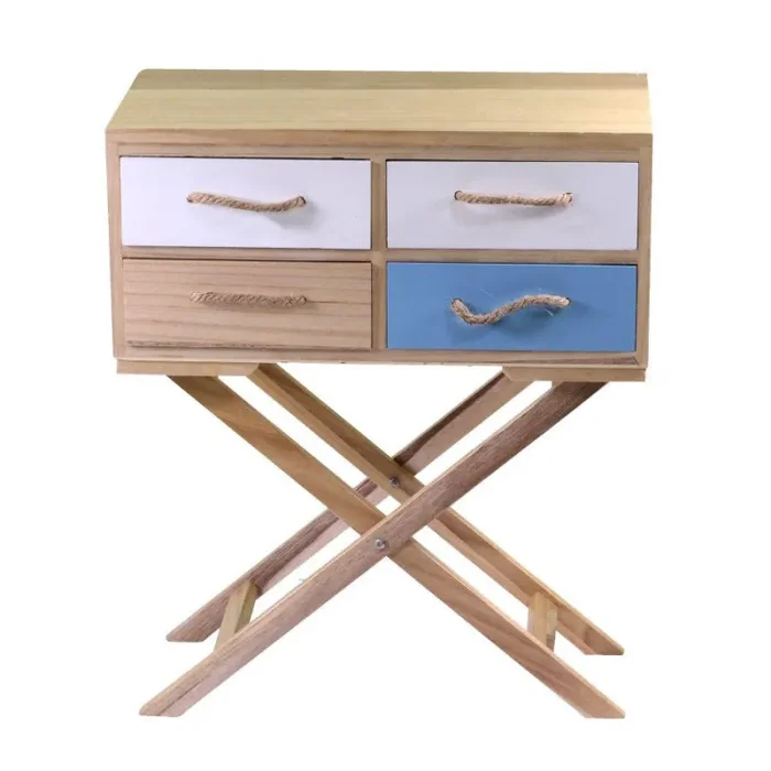 Cassettiera 4 Cassetti 60x30xh30/72 cm in Legno - immagine 2