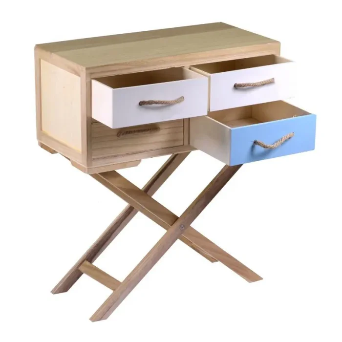 Cassettiera 4 Cassetti 60x30xh30/72 cm in Legno - immagine 3