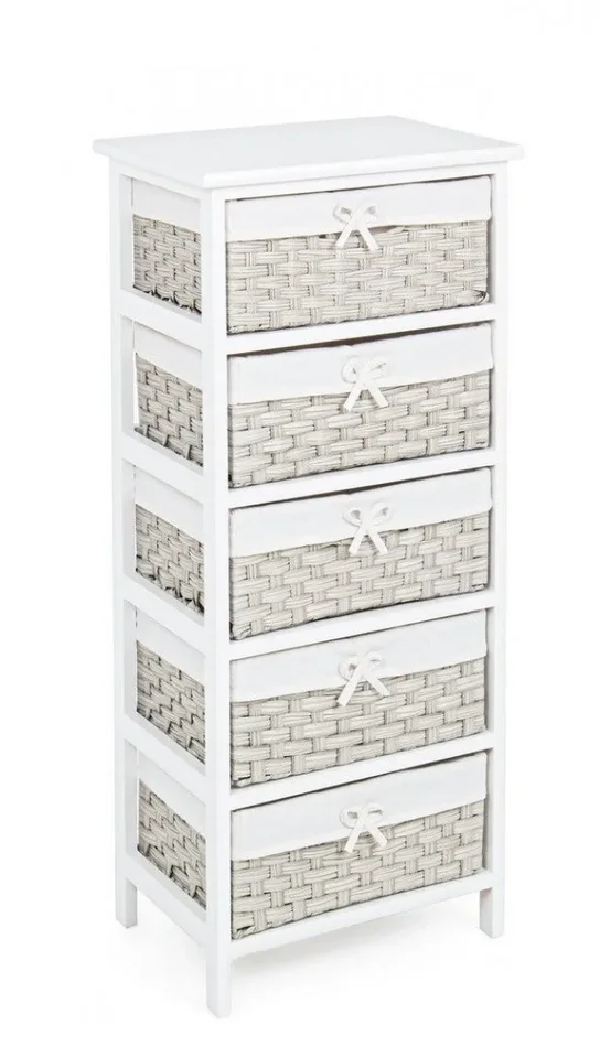 Cassettiera 5 Cassetti Livigno 40×29 in Legno