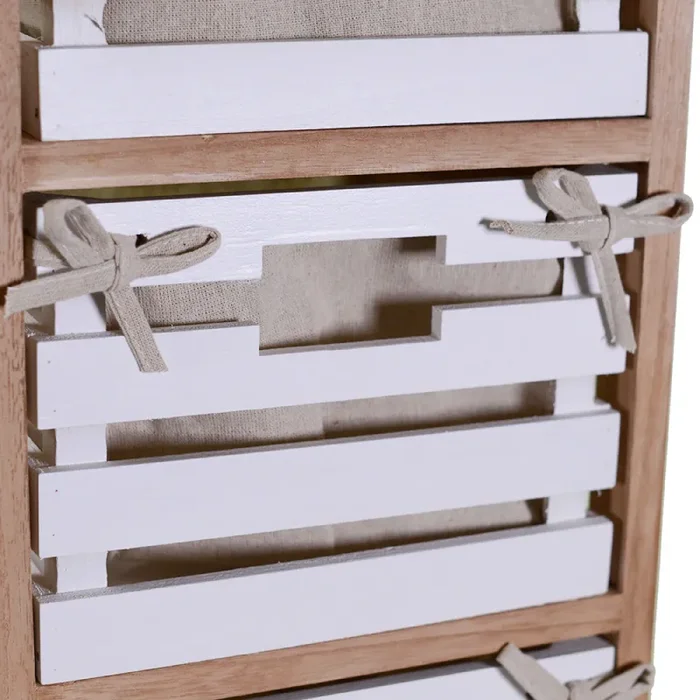 Cassettiera 8 Cassetti in Legno 58x30x85cm Arianna Naturale e Bianca In saldo - immagine 3