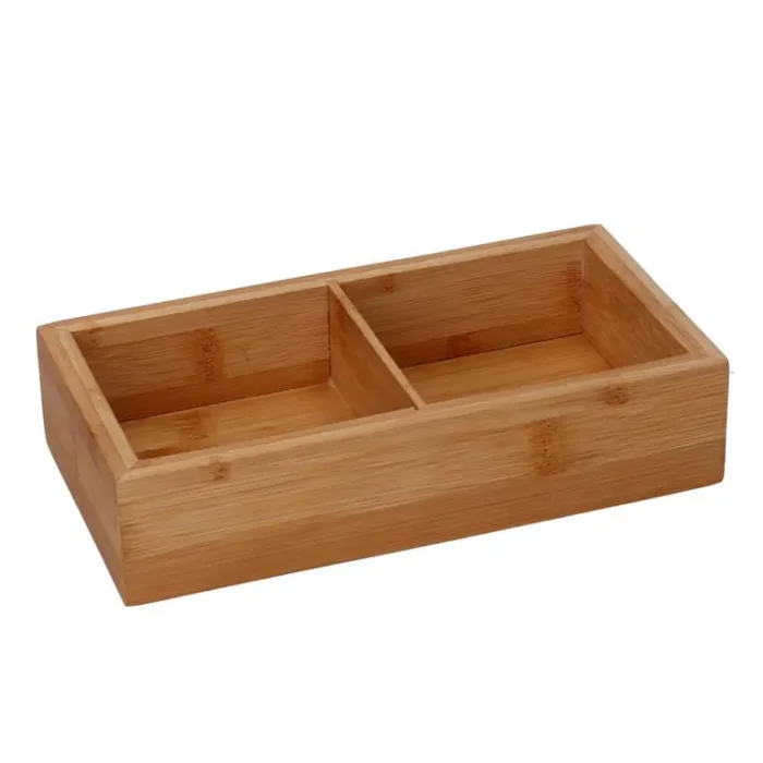 Cassetto Svuotatasche Rettangolare 21x11xh4,8 cm in Bambù Naturale - immagine 2