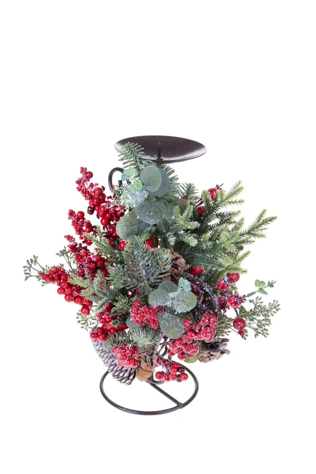 Centrotavola Natalizio 33 cm per 1 Candela