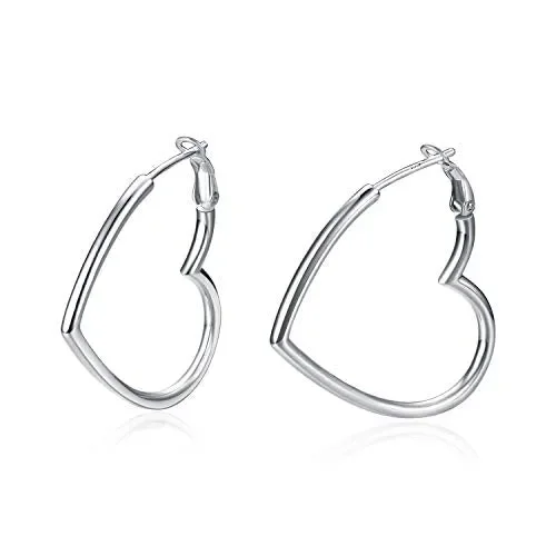 Cerchio Orecchini a Cuore Argento Sterling a Forma di… Saldi