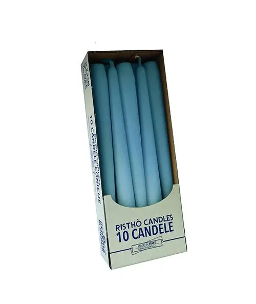Cereria Di Giorgio Candele Coniche Ø 2,2 cm H. 25 cm (10 pz) – Dusty Blu