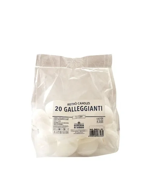 Cereria Di Giorgio Candele Galleggianti Ø 4,5 cm H. 2,7 cm (20 pz) – Bianco Vendita online