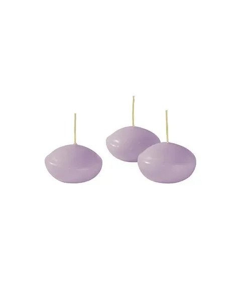 Cereria Di Giorgio Candele Galleggianti Ø 4,5 cm H. 2,7 cm (20 pz) – Viola Chiaro - immagine 2