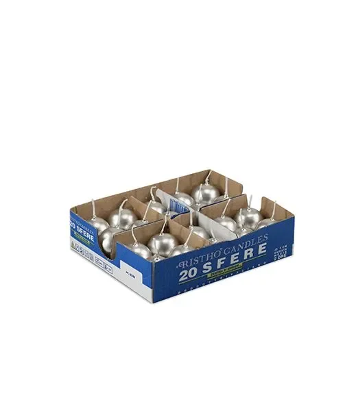 Cereria Di Giorgio Candele sfera Ø 3 cm (20 pz) – Argento - immagine 2