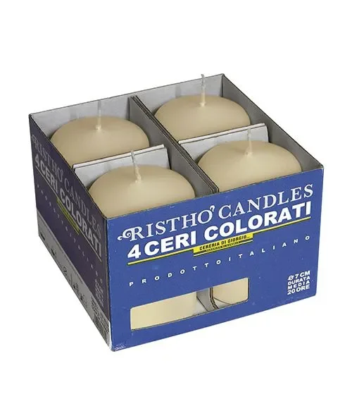 Cereria Di Giorgio Ceri Ø 7 cm H. 10 cm (4 pz) – Avorio - immagine 2