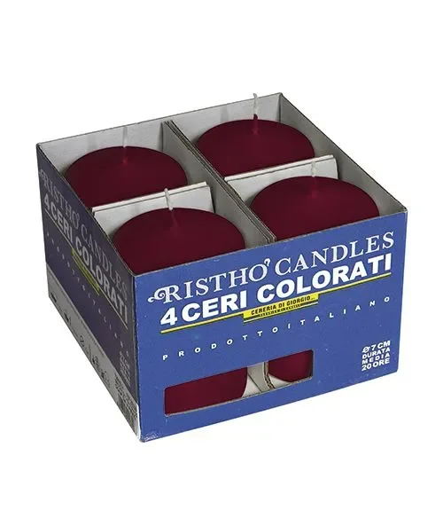 Cereria Di Giorgio Ceri Ø 7 cm H. 10 cm (4 pz) – Bordeaux Online ora - immagine 2