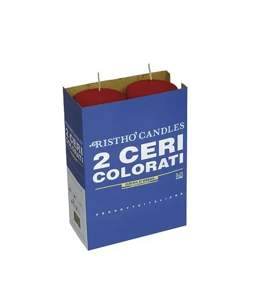 Cereria Di Giorgio Ceri Ø 7 cm H. 20 cm (2 pz) – Rosso - immagine 2