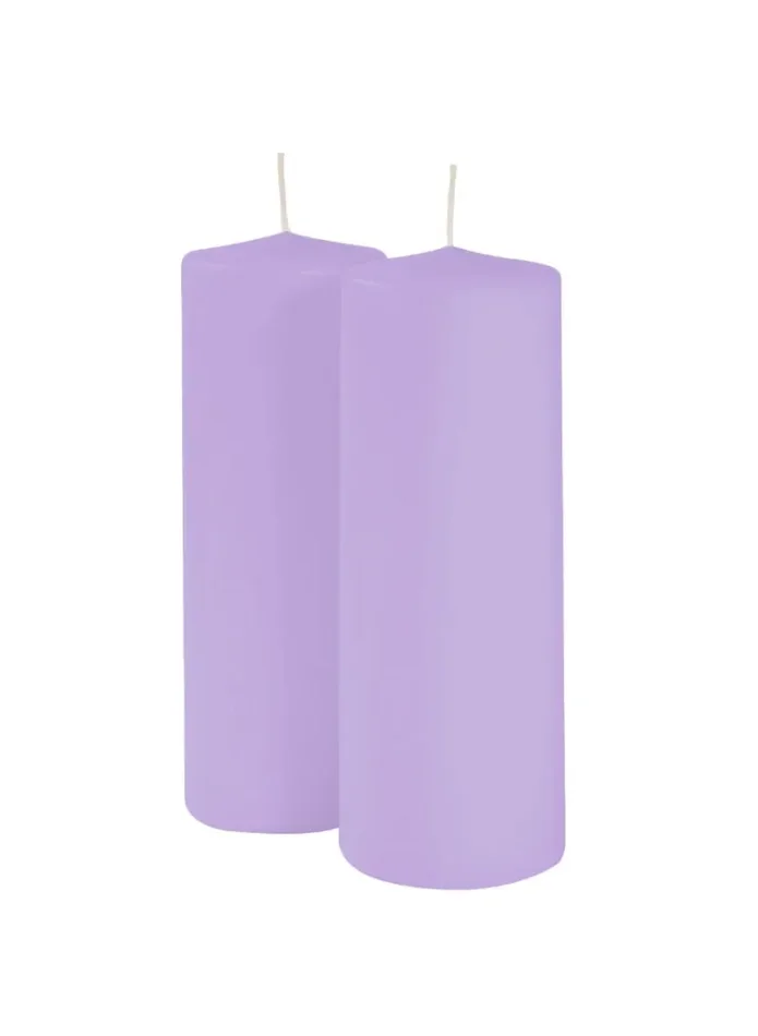Cereria Di Giorgio Cero D 7 Cm H 20 Cm Lavanda Glicine 2 Pz