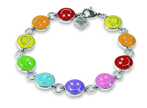 Charm braccialetto KICIB917 Smiley colorato per ragazza