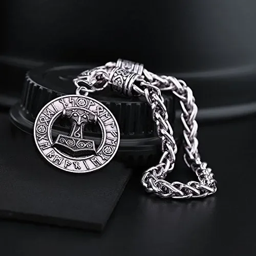 Charm ciondolo a forma di martello Thor Hammer Mjolnir Viking amuleto… - immagine 3