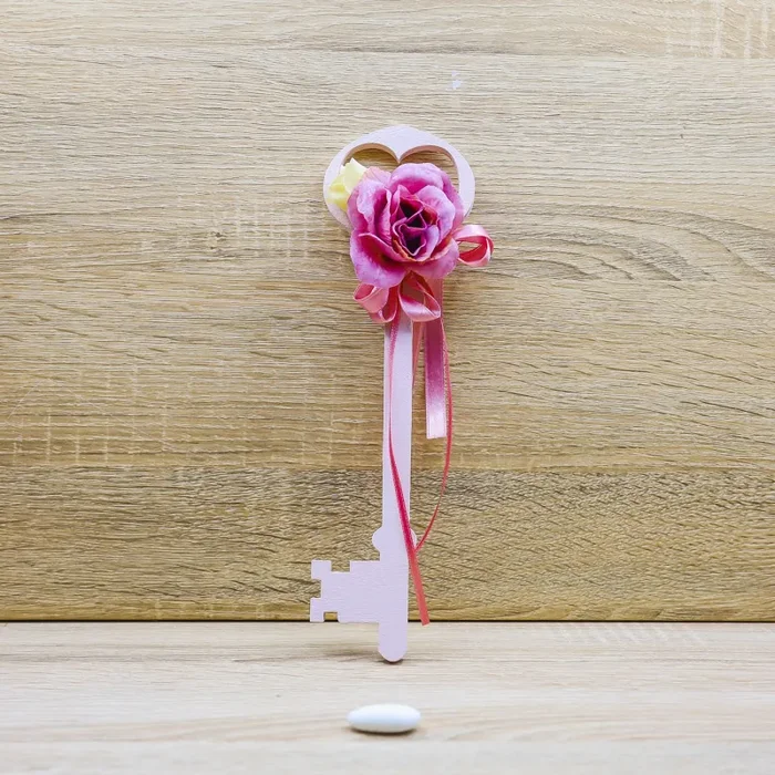 Chiave Rosa Portafortuna e Sacchetto con Rose Beccalli for Life