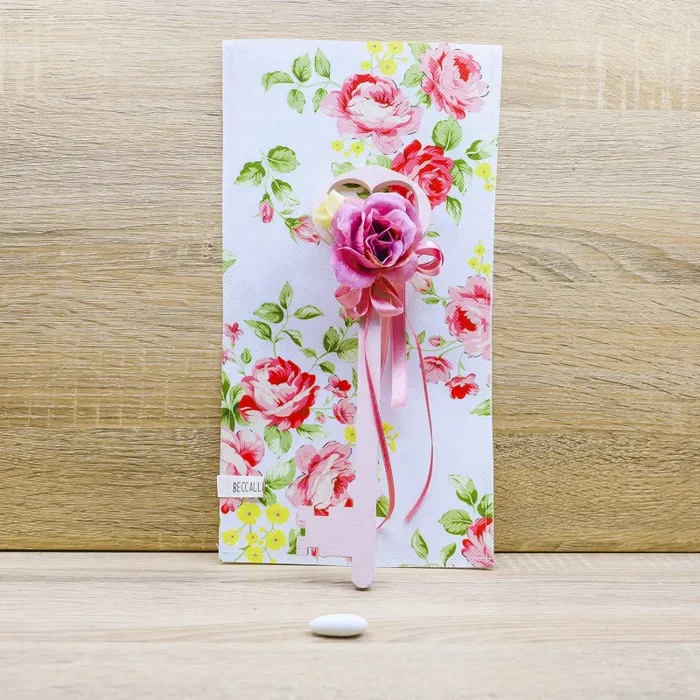 Chiave Rosa Portafortuna e Sacchetto con Rose Beccalli for Life - immagine 3