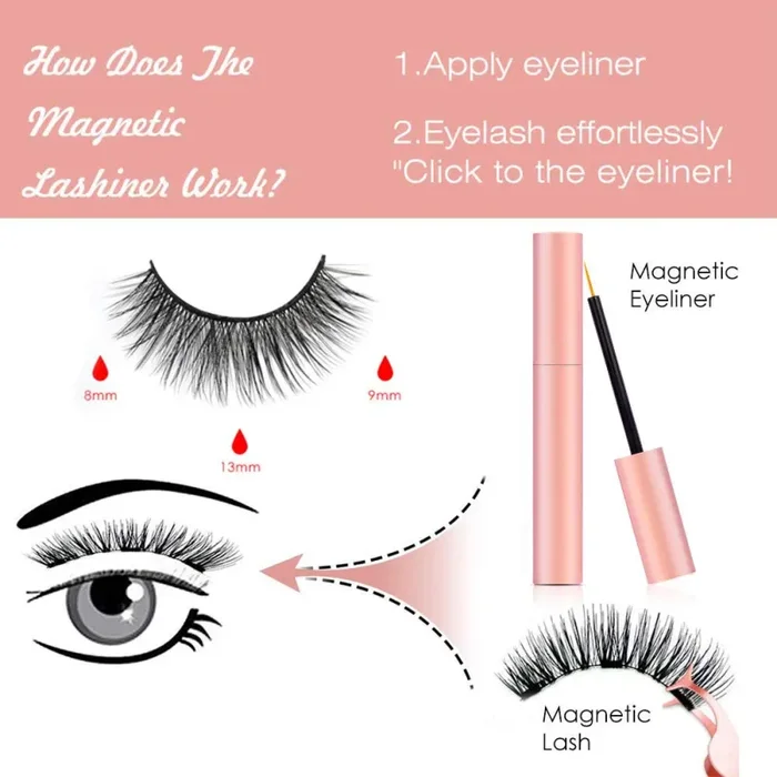 Ciglia Magnetiche con Eyeliner Magnetico, magnetico, Ciglia… - immagine 2