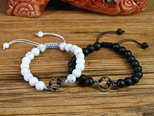 COAI Coppia Bracciali della Distanza ‘Ovunque, Non Importa Dove’ Mappamondo - immagine 2