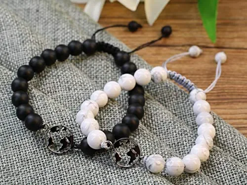 COAI Coppia Bracciali della Distanza ‘Ovunque, Non Importa Dove’ Mappamondo - immagine 3