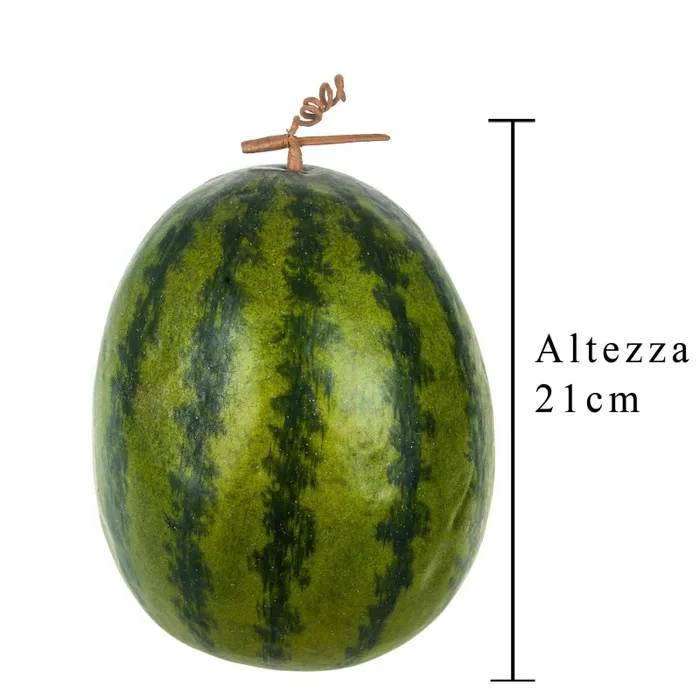 Cocomero Ovale Artificiale Larghezza 26 cm - immagine 2