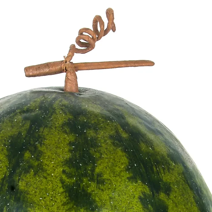 Cocomero Ovale Artificiale Larghezza 26 cm - immagine 3