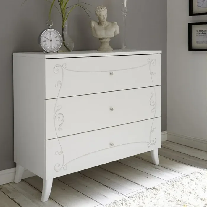 Comò 104x45x92 cm Ararat bianco