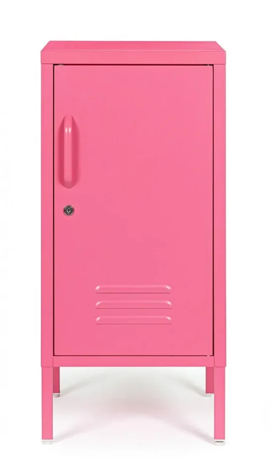Comodino 1 Anta 40x35x76 cm Cambridge in Acciaio Rosa - immagine 2