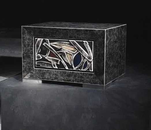 Comodino 45x60xH43 cm in Legno Nero